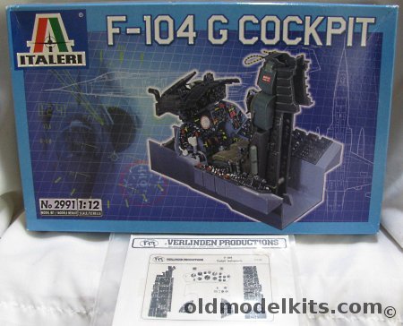 Italeri 1/12 Lockheed F-104 Starfighter Cockpit with Verlinden Cockpit Instruments, 2991 plastic model kit